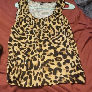 Leopard Print Sleeveless Top